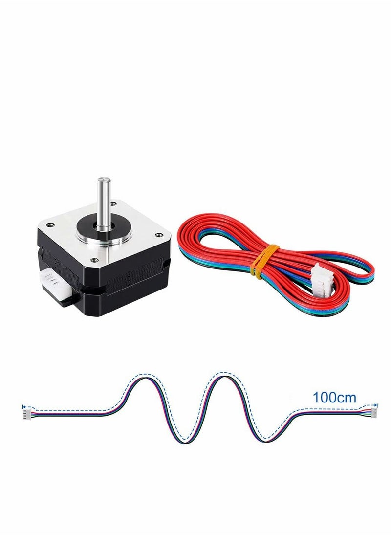 KASTWAVE Nema17 Stepper Motor Bipolar 42 Motor 4-Lead Wire with 1m Cable (1Pack, 23mm )  - Image 1