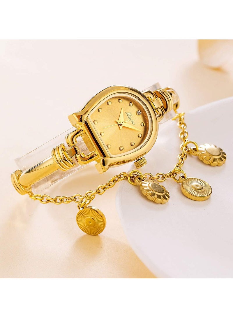 MISS FOX Luxury U-Shaped Horseshoe Women's Quartz Watch Minimalist Waterproof Design with Exquisite Bracelet - Image 3