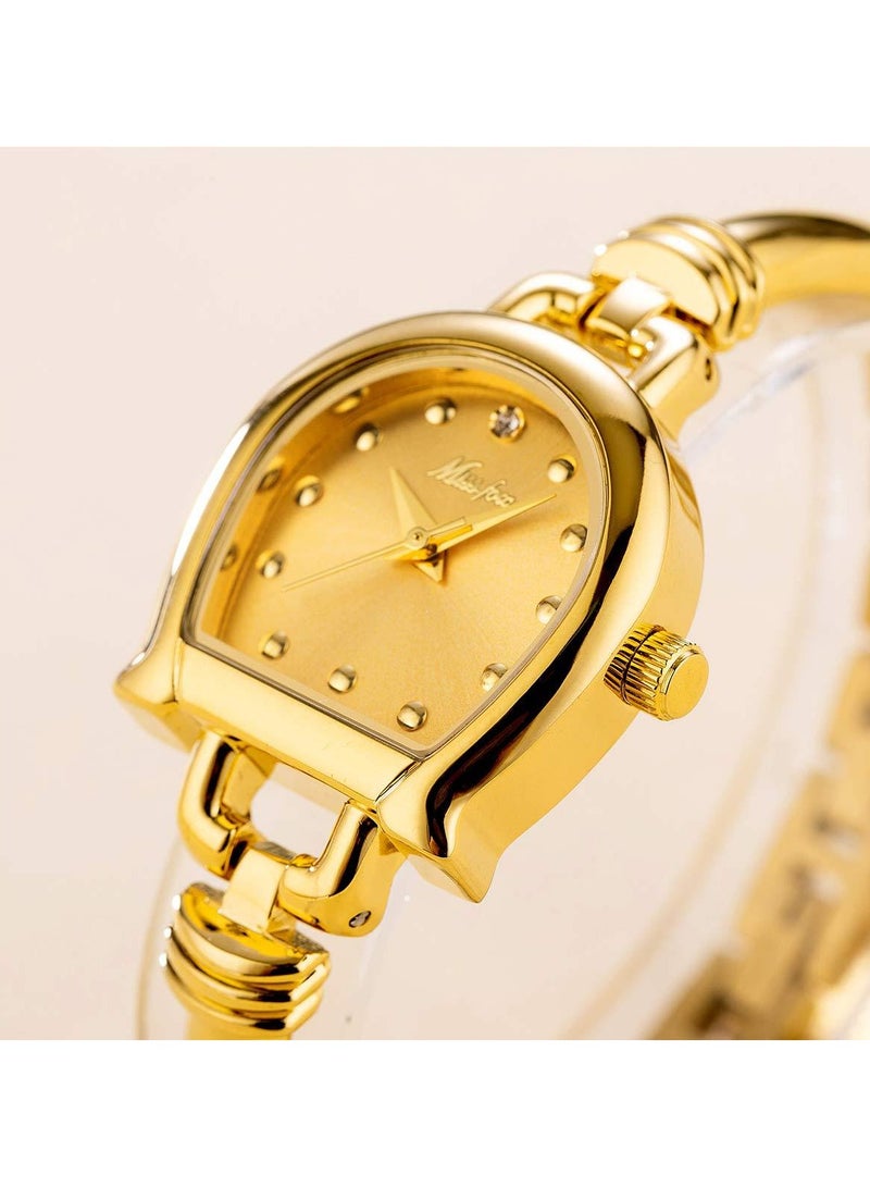 MISS FOX Luxury U-Shaped Horseshoe Women's Quartz Watch Minimalist Waterproof Design with Exquisite Bracelet - Image 5