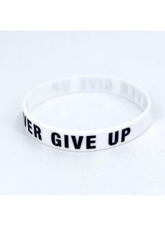 Generic Never Give Up Silicone Bracelet Europe And The United States New Never Give Up Pirational Sports Rubber Wrist Strap 