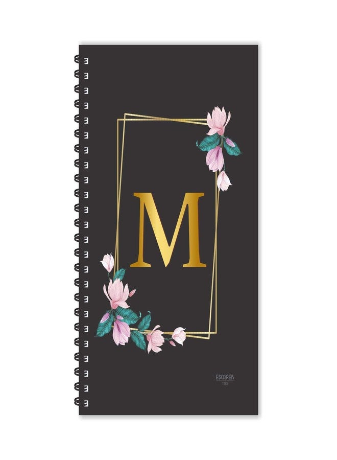 ESCAPER M Letter Notebook, A5 Ruled Notebook, M Initial Notebook, M Alphabet Notebook, Diary Notepad, Diary for Office, Diary for Gift - Image 1
