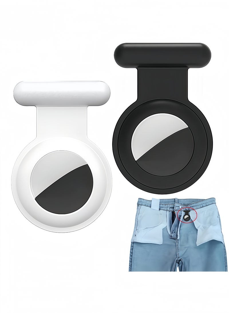 Peachjoy AirTag Holder with Brooch Pin(2 Pack), Hidden AirTag Case for Clothing, Suitable for Kids, Elder, Better Substitute for AirTag Accessories of Necklace, Wristband,Compatible with Apple Air Tag Tracker  - Image 1