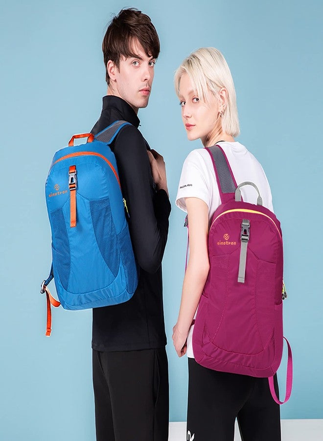 sinotron Lightweight Packable Backpack,Small Foldable Hiking Backpack Day Pack for Travel Camping Outdoor Vacation (Blue) - Image 5