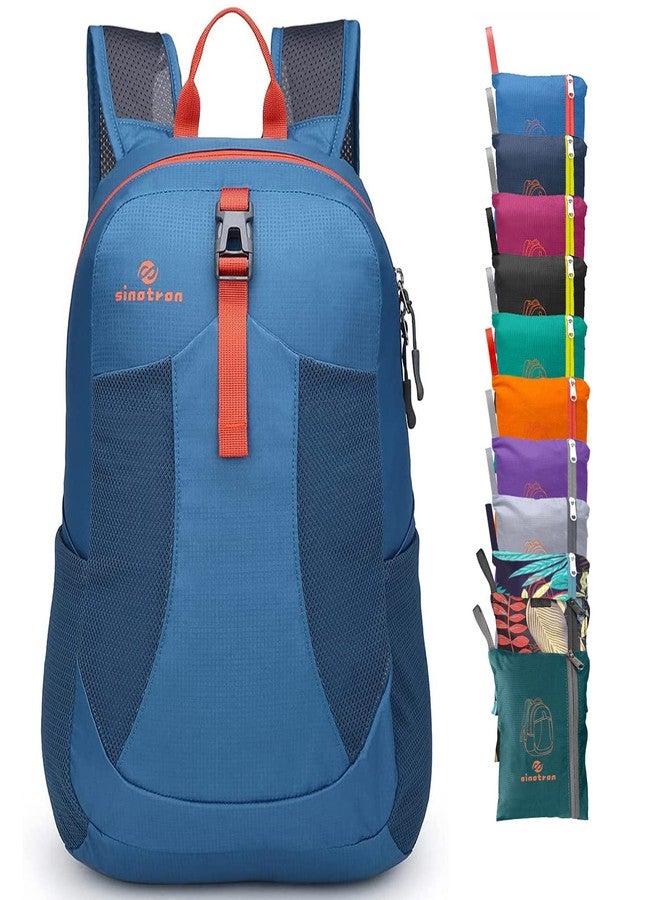 sinotron Lightweight Packable Backpack,Small Foldable Hiking Backpack Day Pack for Travel Camping Outdoor Vacation (Blue) - Image 1