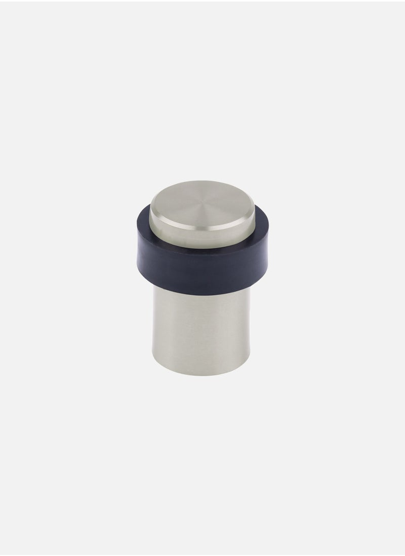 CINCINNO Cylinder Shaped Door Stopper with Rubber – 45mm, Premium Stainless Steel, Coated, Heavy Duty, Anti-Corrosion, Wall Protector, 5-Year Warranty – (Satin Nickel) 