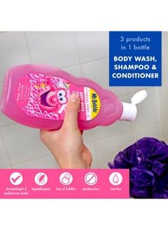 Mr. Bubble Mr. Bubble Kids Original 3in1 Shampoo, Conditioner, Body Wash - Hypoallergenic, Tear Free Bubble Gum Scented, Creates Big Bubbles In The Tub And Shower (Pack Of 2 Bottles, 16 fl oz Each)  - Image 2