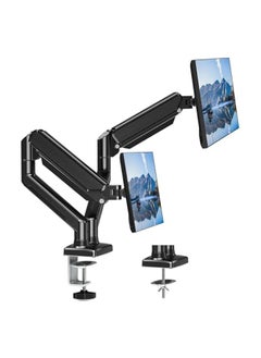 erorex Dual Monitor Arm, Monitor Desk Mount with Gas Spring for 13-32 inch Computer Screens, Holds Up to 10KG, C Clamp/Grommet Base VESA Monitor Mount  - Image 1