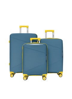 BRITISH TOURISTER 3-Piece Hardshell Polypropelene Spinner Luggage Set (Small, Medium, Large) - Peacock Blue  - Image 1