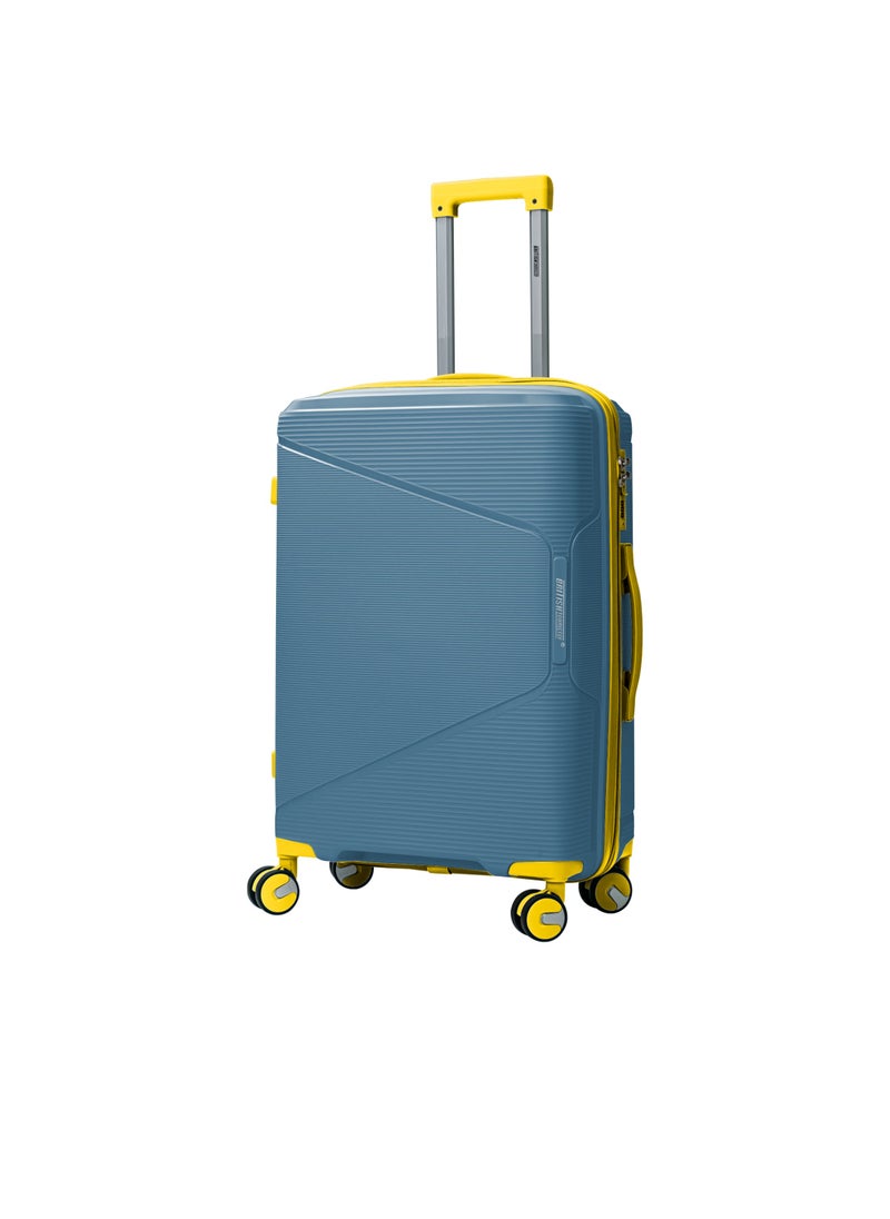 BRITISH TOURISTER - Polypropylene Hardshell Luggage Set 3-Piece Spinner – Lightweight & Durable 20/24/28 Inch (Small, Medium, Large) – Peacock Blue - Image 1