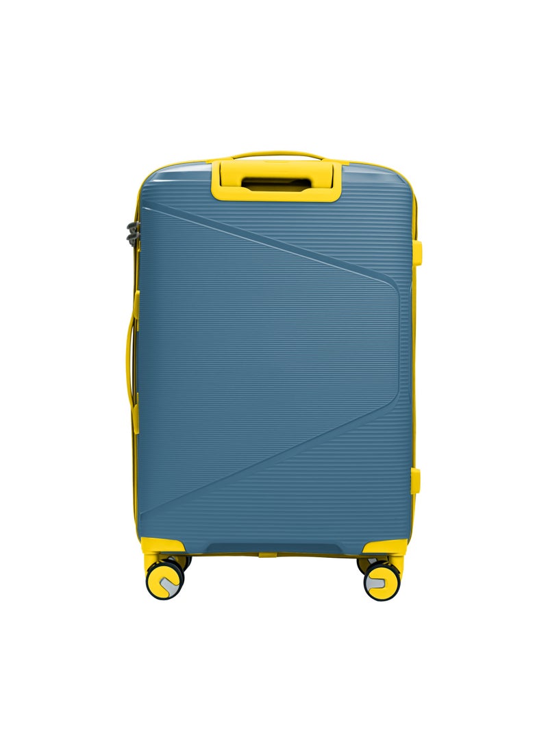 BRITISH TOURISTER - Polypropylene Hardshell Luggage Set 3-Piece Spinner – Lightweight & Durable 20/24/28 Inch (Small, Medium, Large) – Peacock Blue - Image 1