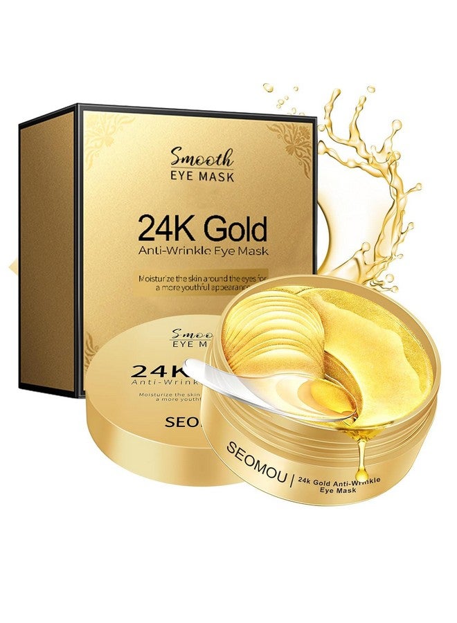 CLOUDTAB 24K Gold Under Eye Patches | 60 Pcs Cooling Gel Pads | Hydrogel Collagen Eye Mask for Dark Circles, Puffiness & Wrinkles - Hydrating & Revitalizing Skincare for Bright, Refreshed Eyes - Image 1