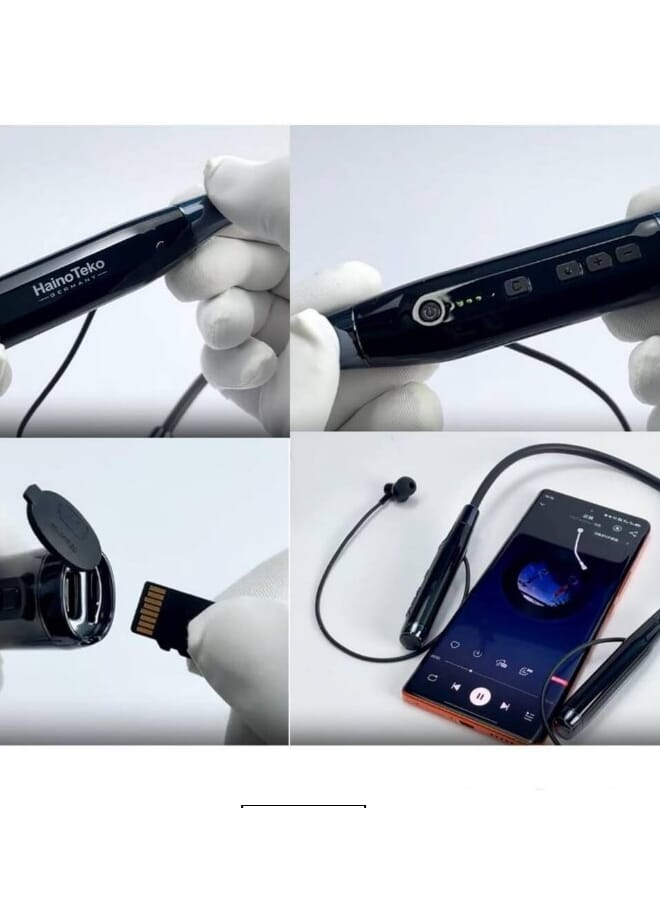 Haino Teko Haino Teko HN-120 Neckband Bluetooth Headphone, 5.3 Inch, Sweatproof, 2.4-2.480GHz Frequency, 20M Working Distance, Built-in Microphone, 120H Working Time, Black | HN-110 - Image 5