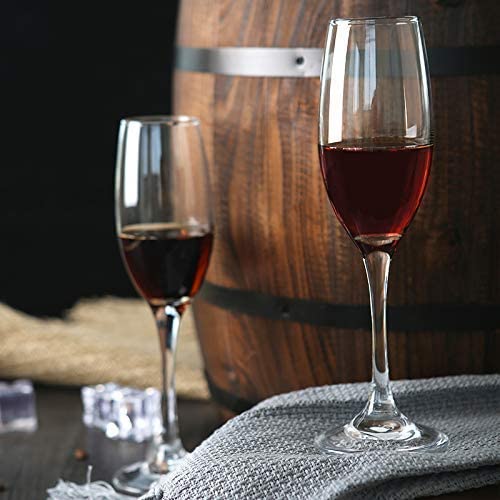 KEXES Champagne Flute Wine Glasses Red Wine Glasses Set of 2 LeadFree Premium Crystal Clear GlassHand Blown Italian Style Burgundy Long Stem Wine Glasses 165ML - Image 5