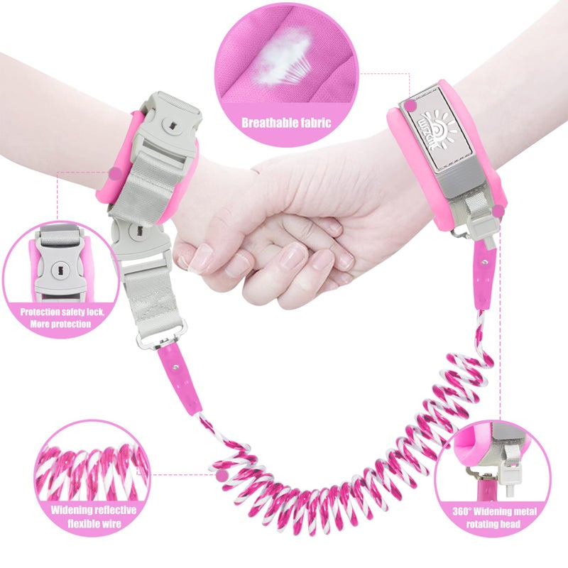 WSZCML Toddler Leash -Anti Lost Wrist Link for Toddlers -Toddler Harness with Lock for Kids,Baby Leash,Leash for Toddlers,Wrist Leashes,Child Leashes for Toddlers,Upgrade with Reflective Tape Liner for Kids - Image 4