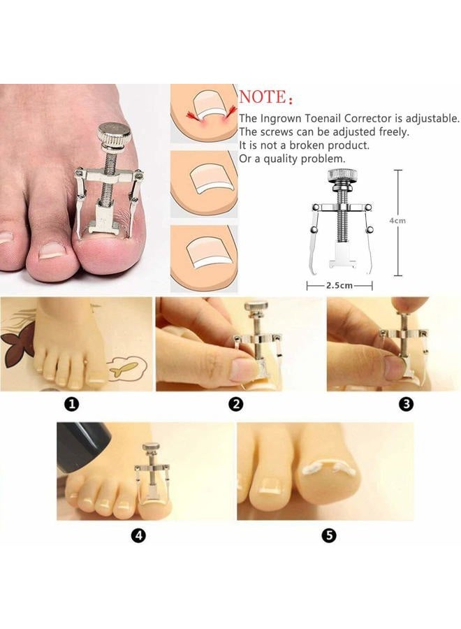 JTIEO 12PCS Ingrown Toenail Tool Ingrown Toenail Treatment Pedicure Toolsï¼Å'Ingrown Toenail Tool Kit Nail Clipper Set Pedicure Kit Ingrown Toenail Pedicure Tool - Image 2