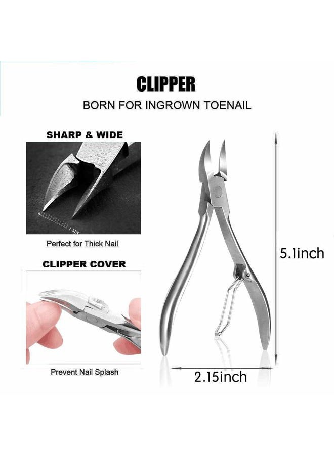 JTIEO 12PCS Ingrown Toenail Tool Ingrown Toenail Treatment Pedicure Toolsï¼Å'Ingrown Toenail Tool Kit Nail Clipper Set Pedicure Kit Ingrown Toenail Pedicure Tool - Image 3