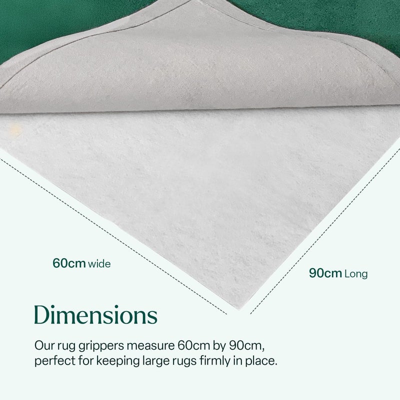Winsome Non Slip Rug Gripper for Carpet with Adhesive Film for Extra Strength - Anti Slip Rug Underlay for Wrinkle Free Rugs - Ideal Rug to Carpet Gripper to Avoid Trip Hazard (60 x 90 cm) - Image 2