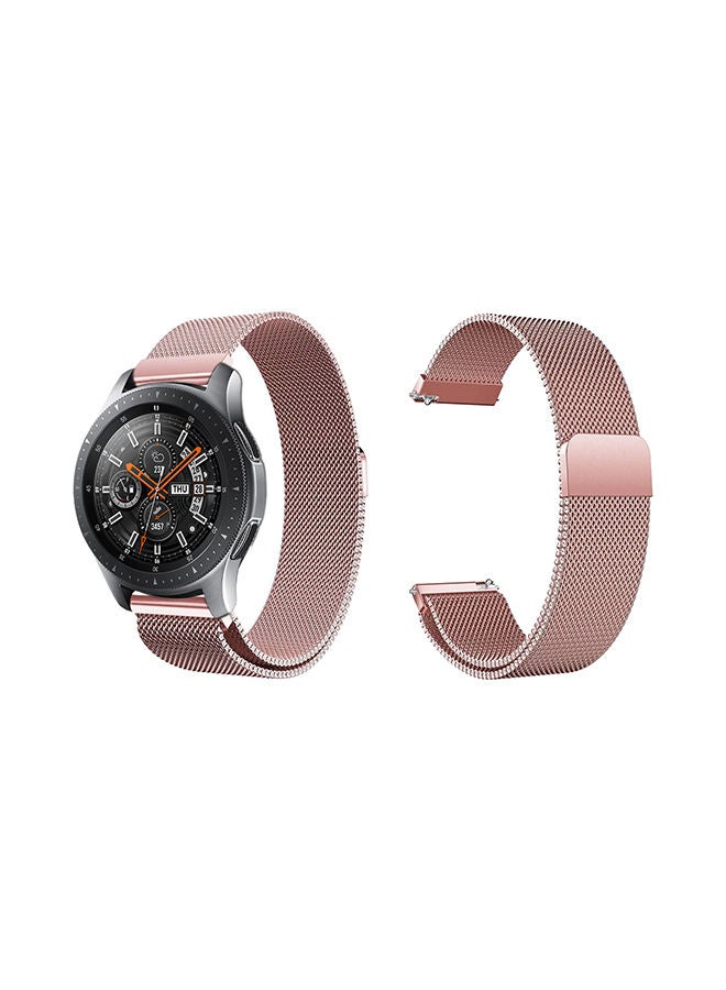 سوار بديل بتصميم إيطالي وبنمط شبكي لساعة سامسونج جالاكسي وردي