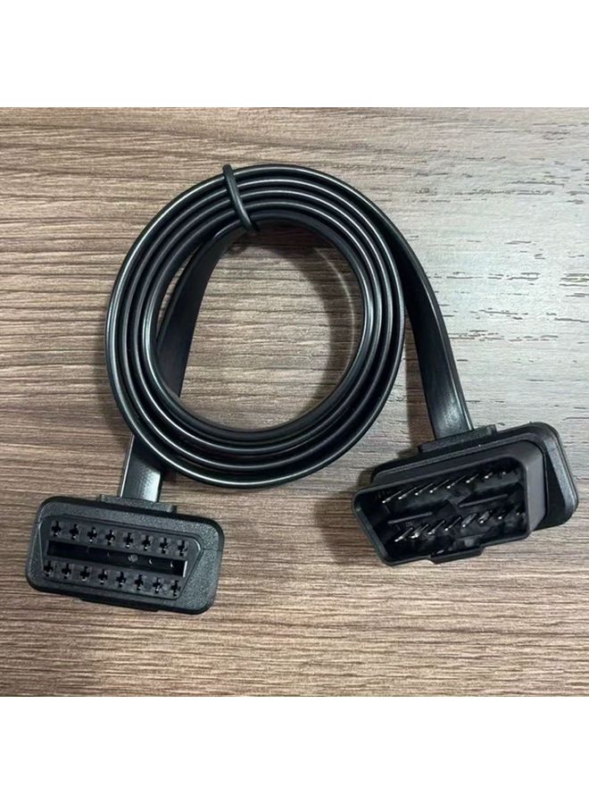 1pc OBD2 Extension Cable 16Pin OBDII Adapter For Car Engine ECU Diagnostic Repair - Image 1