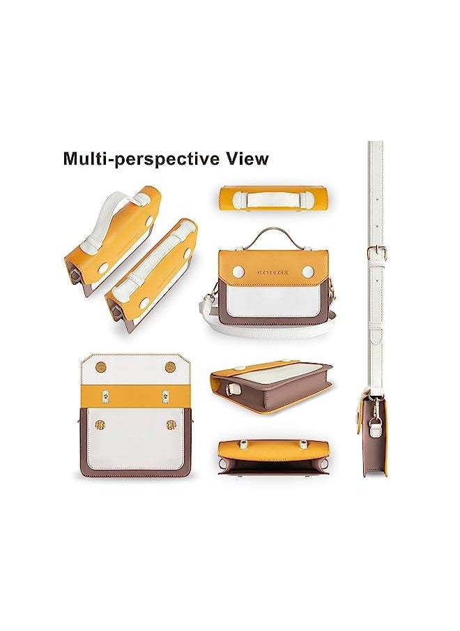Mayplous - Women's Crossbody Bag with Removable Strap Lady's Shoulder Bag Small Handbag Underarm Bag 3 in 1 Phone Purse Wallet Magnetic Button Closure Faux Leather 7.7"x5.3"x1.8" - Image 1