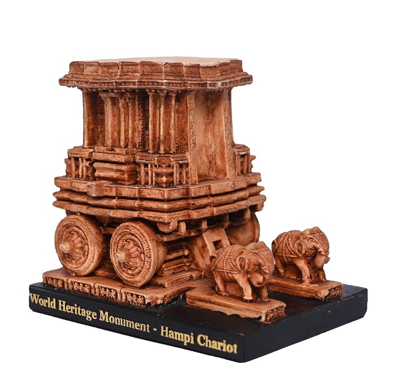 KariGhar Hampi Chariot Resin Memento Replica for Home Office Housewarming Showpiece Gifitng Decoration Brown D_HAMPI 95 x 12 x 11 cm - Image 4