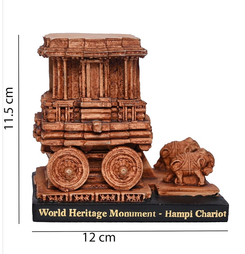 KariGhar Hampi Chariot Resin Memento Replica for Home Office Housewarming Showpiece Gifitng Decoration Brown D_HAMPI 95 x 12 x 11 cm - Image 3
