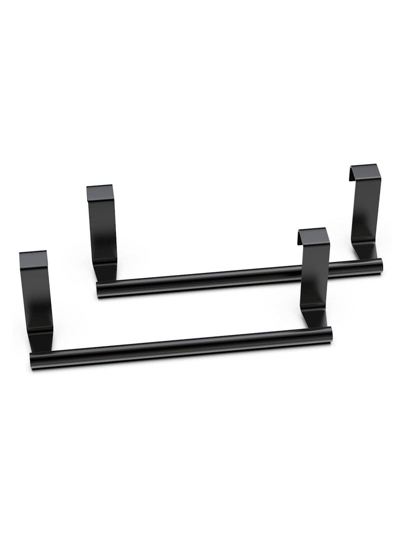 Excefore حامل مناشف المطبخ، شماعة مناشف فوق الباب، رف مناشف فوق الخزانة، حامل مناشف الصحون لخزانة المطبخ، ملحقات تخزين لتعليق المناشف وقطع القماش - Image 1