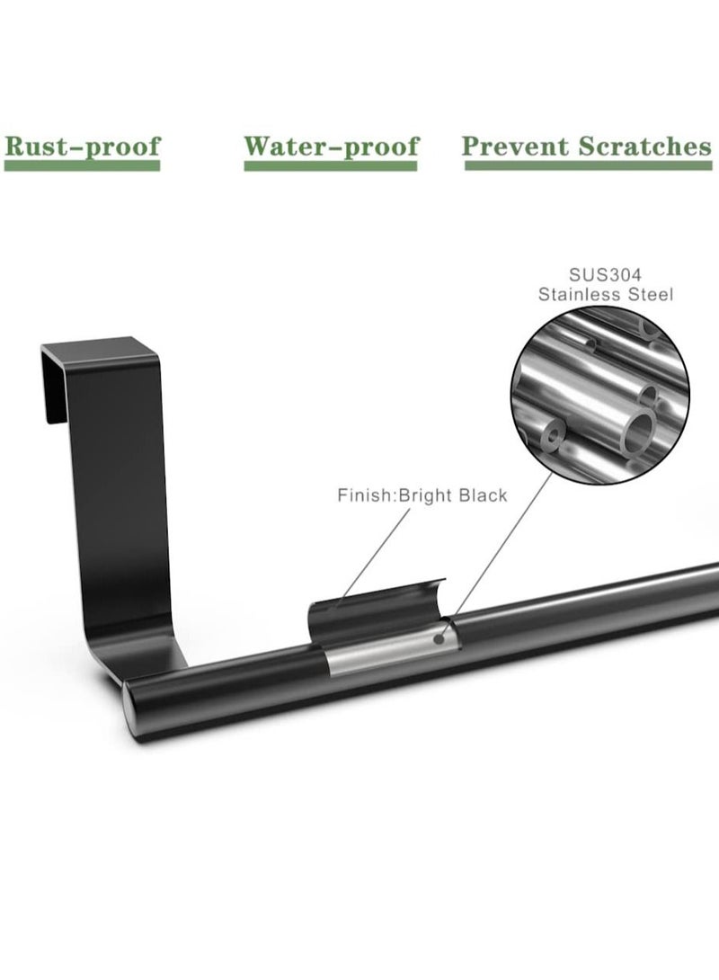 Excefore حامل مناشف المطبخ، شماعة مناشف فوق الباب، رف مناشف فوق الخزانة، حامل مناشف الصحون لخزانة المطبخ، ملحقات تخزين لتعليق المناشف وقطع القماش - Image 3