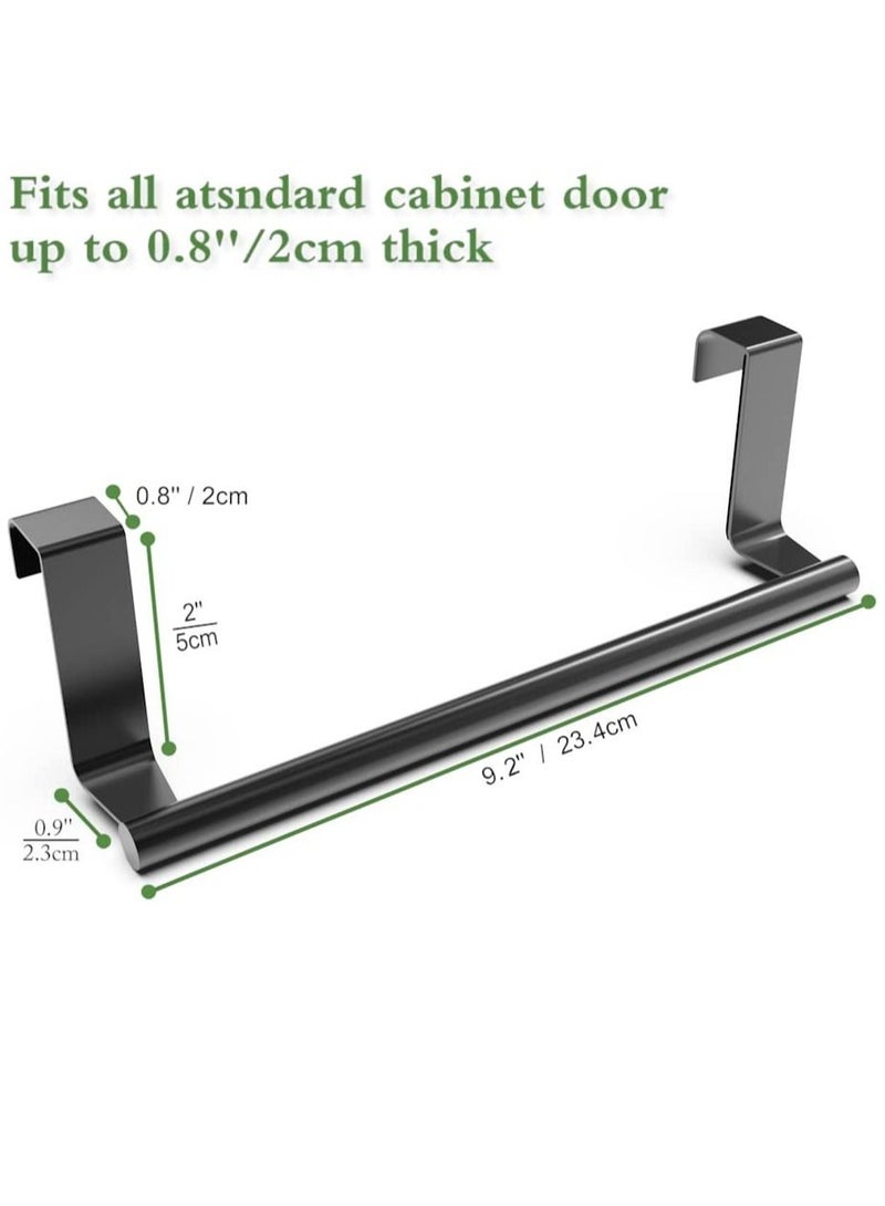 Excefore حامل مناشف المطبخ، شماعة مناشف فوق الباب، رف مناشف فوق الخزانة، حامل مناشف الصحون لخزانة المطبخ، ملحقات تخزين لتعليق المناشف وقطع القماش - Image 4