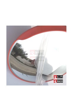 RACO Traffic Convex Mirror Wide Angle Curved Safety Mirror Circular Pole Mount Adjustable Bracket for Outdoor Indoor Driveway Road Shop Garage Parking Lot Blind Spot 60cm  - Image 5