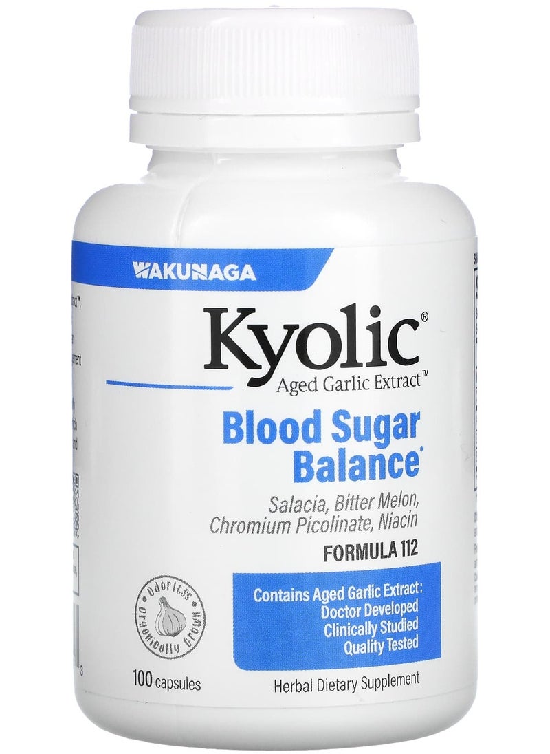 kyolic - Aged Garlic Extract, Blood Sugar Balance, 100 Capsules - Image 1
