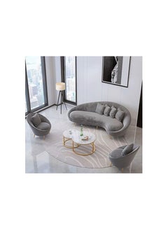 Business Luxury Velvet Loveseat Sofas Hotel Arc Shape Upholstered Modern Couch