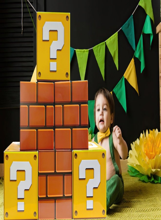 Eylola 6PCS Big Party Boxes For Birthday Party 11.8 x 11.8 Inch Question Boxes Brick Boxes For Video Game Theme Party Decorations - Image 3
