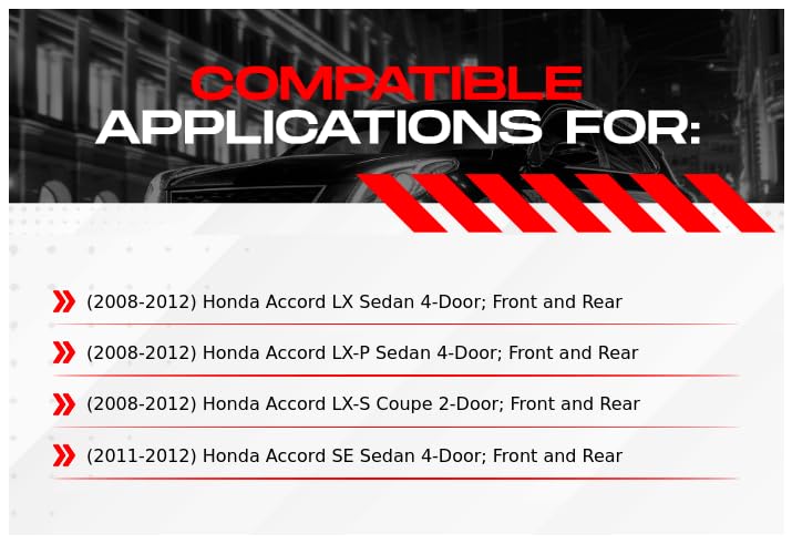 R1 Concepts Front and Rear Brakes and Rotors| Hardware Included| Front and Rear Ceramic Brake Pads and Rotors Kit| Fits 2008-2012 Honda Accord - Image 2