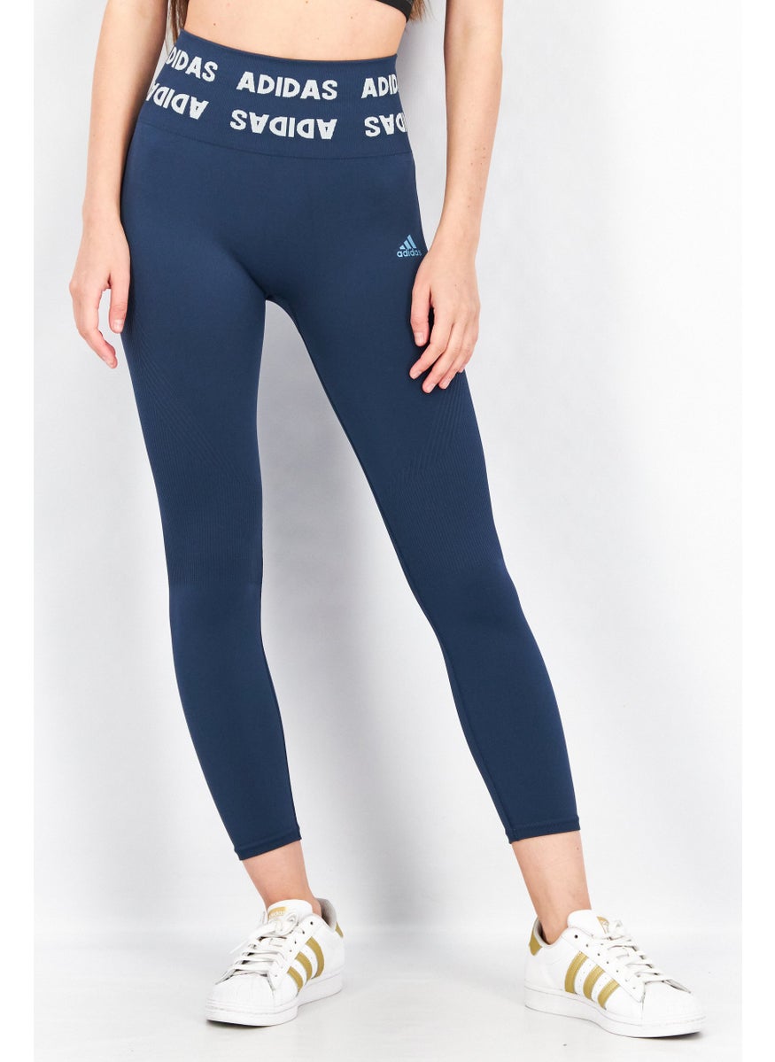 Adidas Women Sportwear Fit Training Leggings, Navy Blue  - Image 1