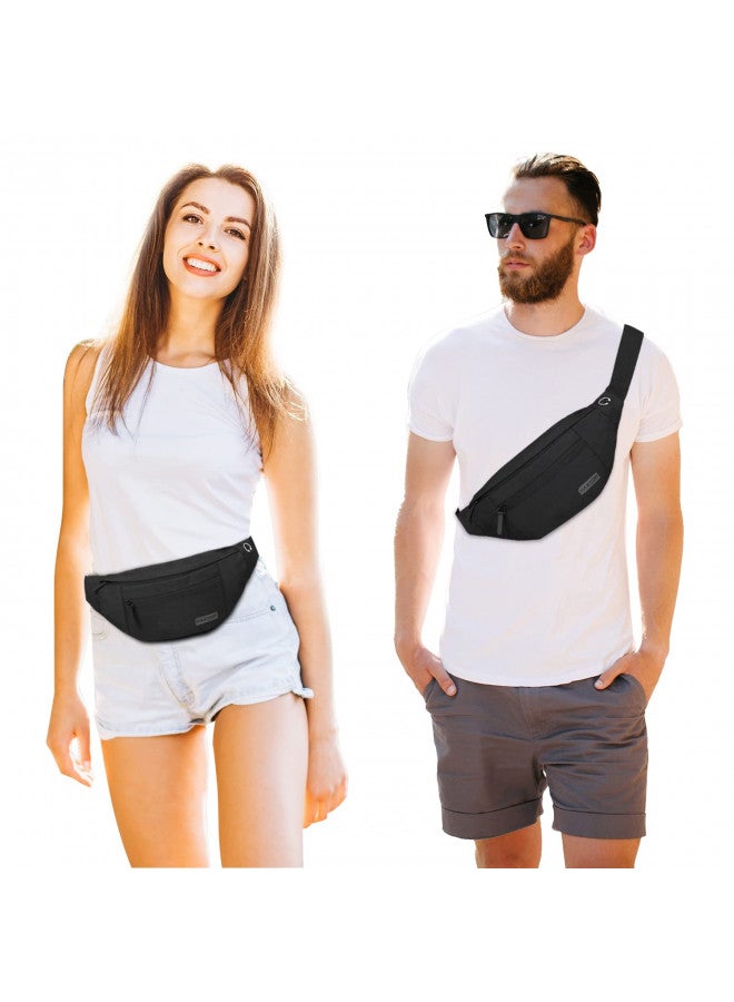 MAXTOP Large Crossbody Fanny Pack Belt Bag for Women Men with 4-Zipper Pockets Gifts for Enjoy Sports Yoga Festival Workout Traveling Running Hands-Free Wallets Waist Pack Phone Bag Fits All Phones - Image 2