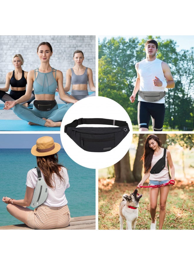 MAXTOP Large Crossbody Fanny Pack Belt Bag for Women Men with 4-Zipper Pockets Gifts for Enjoy Sports Yoga Festival Workout Traveling Running Hands-Free Wallets Waist Pack Phone Bag Fits All Phones - Image 5