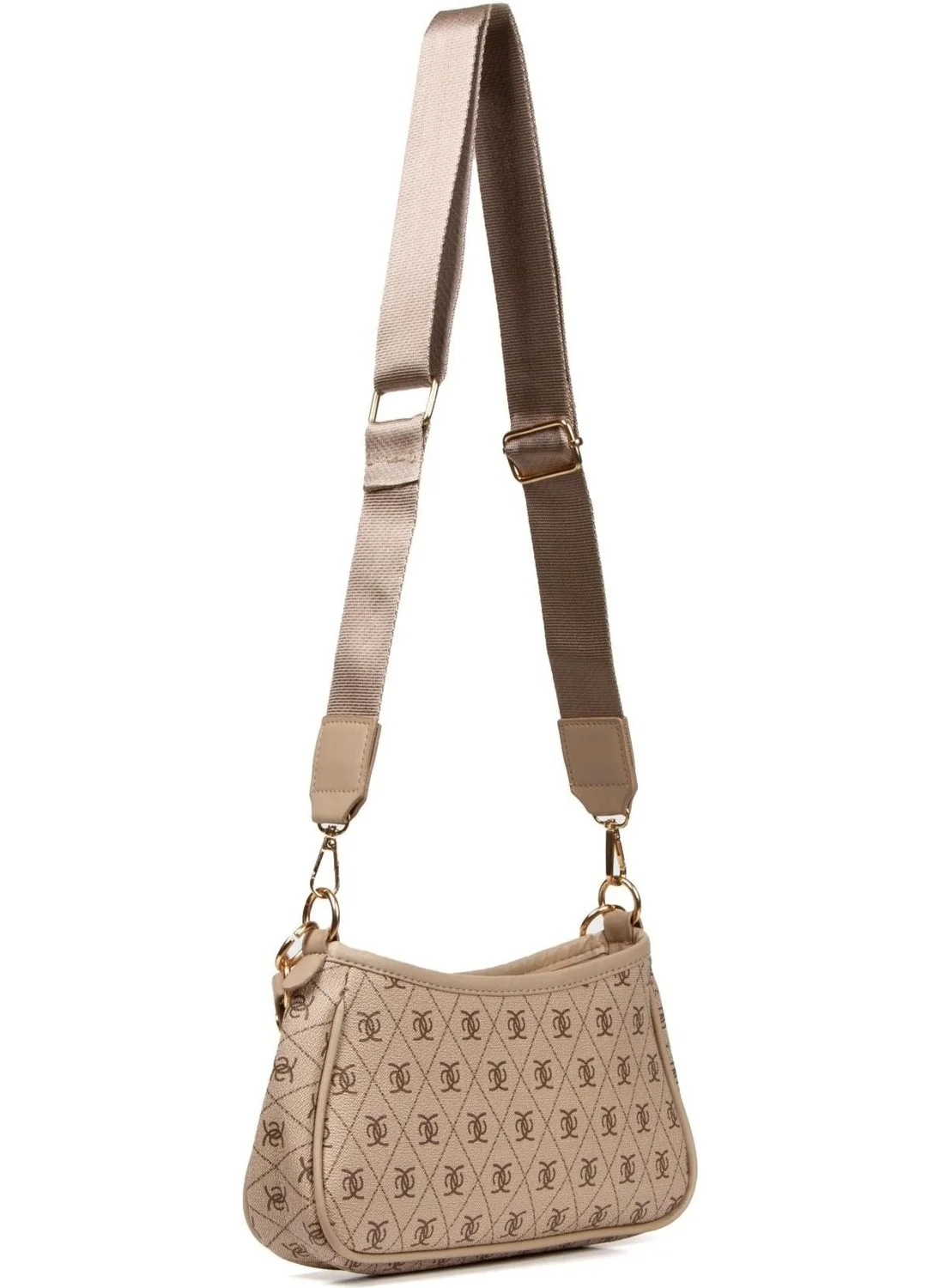 Newish Polo Mink Women Original Patterned Adjustable Crossbody Shoulder Baguette Bag newpolo111