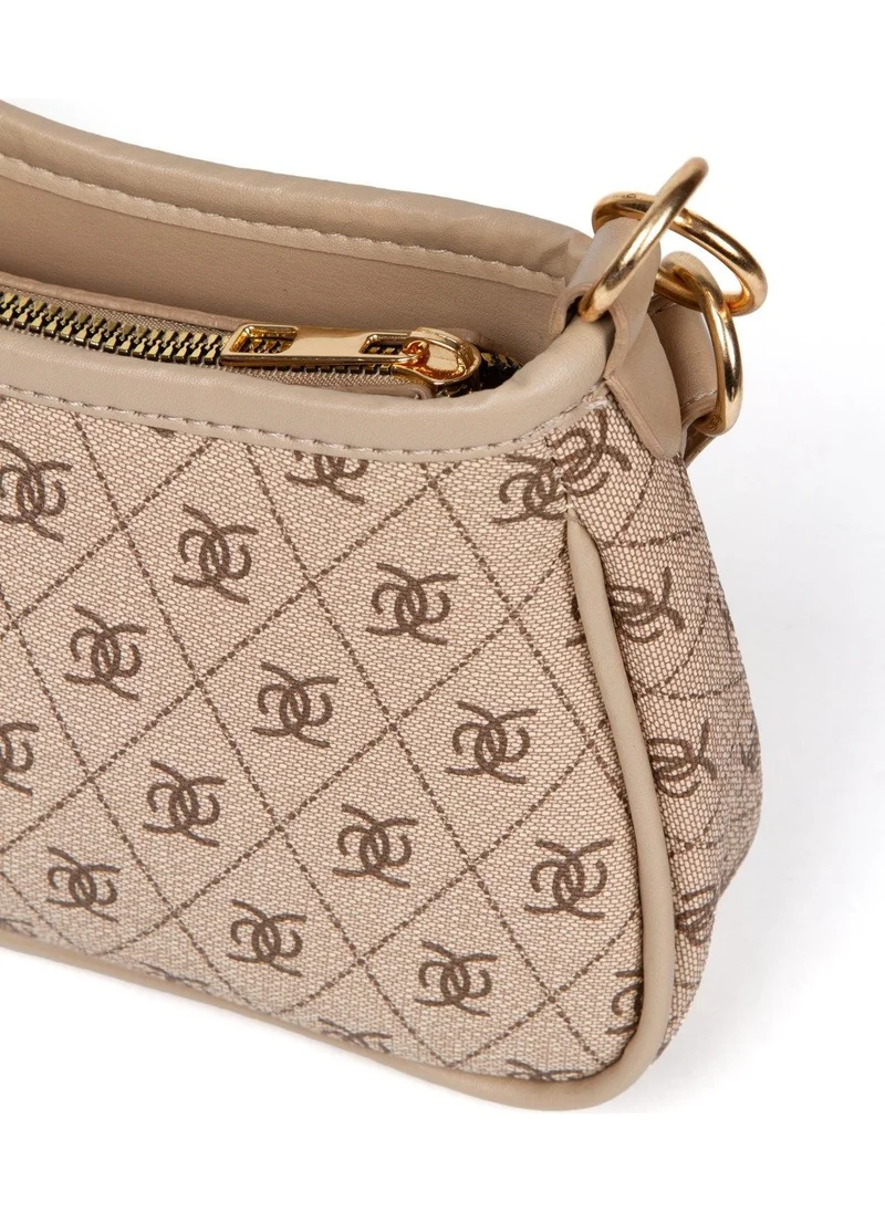 Newish Polo Mink Women Original Patterned Adjustable Crossbody Shoulder Baguette Bag newpolo111