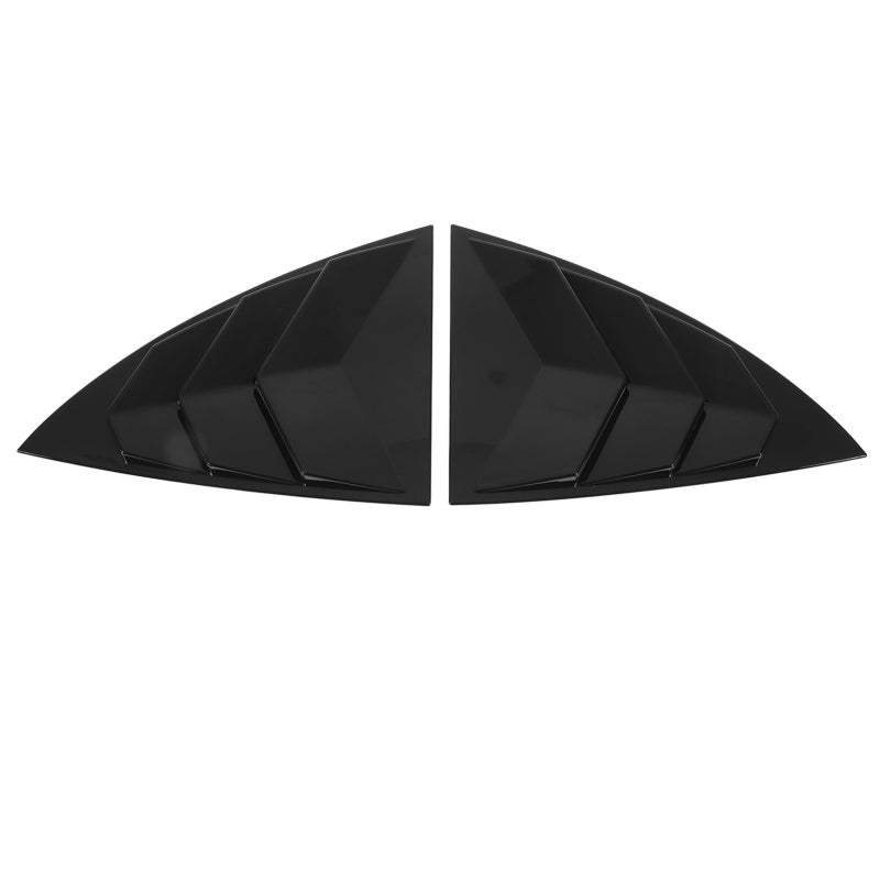 Side Window Spoiler Cover Varnish Black Replacement For Tesla Model Y 2021-2023 - Durable ABS Protection Side Window Louver - Cool Style Air Vent Shade For Car Exterior - Image 1
