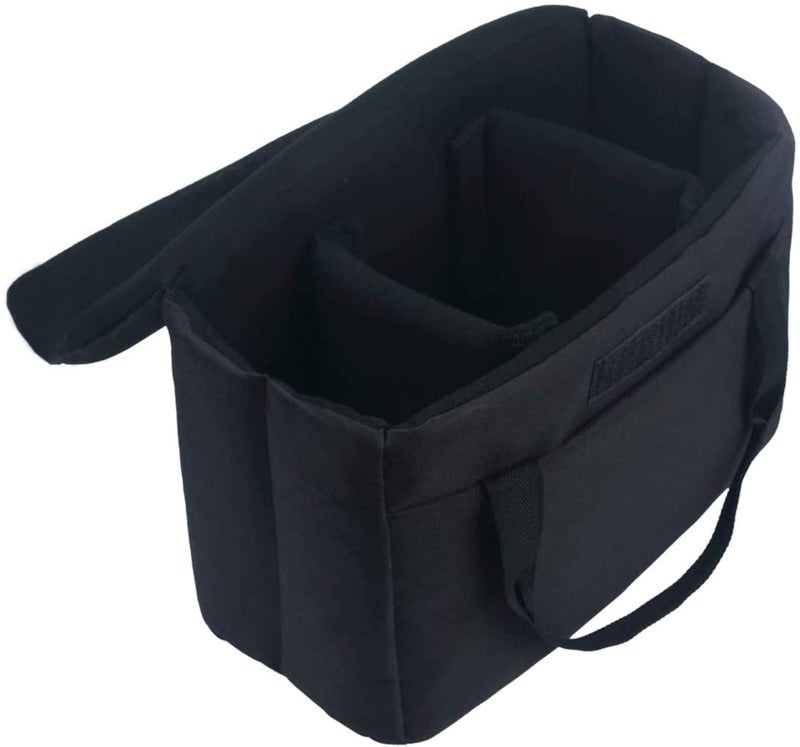 BOMKEE Camera Inserts Lens Padded Insert Liner DSLR SLR Protective Bag Camera Cube Roomy Case Waterproof Foldable pouch for Camera Lens Accessories Sony Canon Nikon Olympus (Black) - Image 1