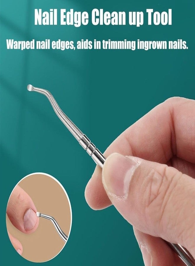 Kcyuowq Eagle Beak Beveled Nail Clippers, 3Pcs Wide Jaw Opening Anti-Splash Slanted Nail Clipper, Long Handle Wide Jaw Opening Anti-Splash Slanted Edge Nail Clipper for Thick Nails,Seniors&Ingrown Care(Green) - Image 5