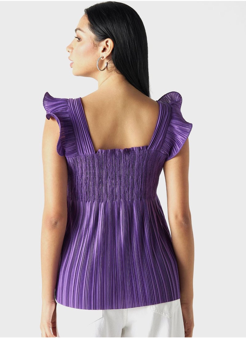 2Xtremz - Square Neck Ruched Tiered Top - Image 1