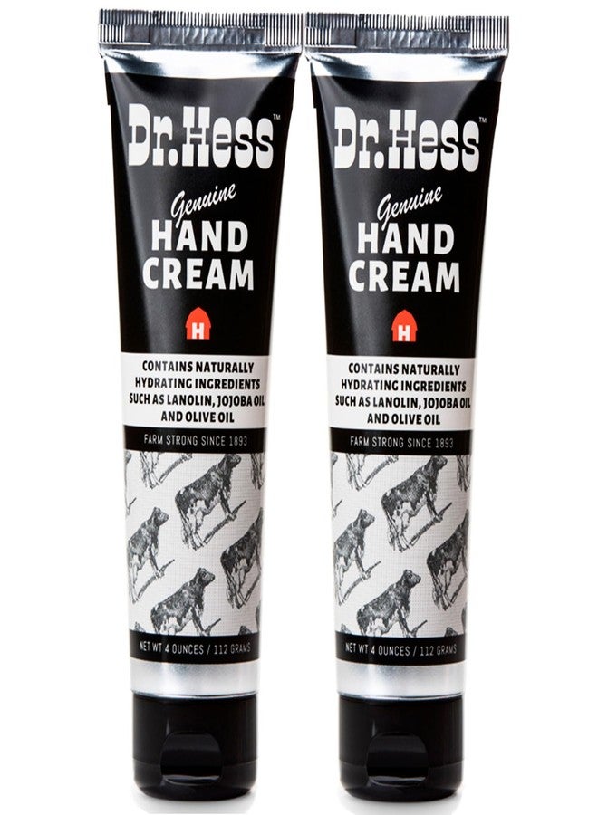 Dr Hess Dr. Hess Genuine Hand Cream, Nourishing lotion for Dry, Cracked Hands & Heels, Eczema Relief, with Lanolin, Beeswax, Olive Oil & Vitamin E, Cruelty-Free, Paraben & Sulfate-Free, 4 oz, 2 Pack - Image 1