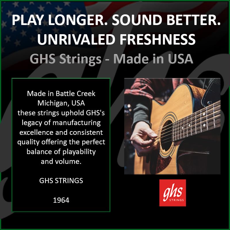 GHS Strings - Bright Bronze Acoustic Guitar Strings – Light Gauge 12-54 (BB30L Set) - 80/20 Bronze Copper-Zinc Alloy, Bright Tone, Extra Clarity, Long-Lasting Guitar Strings - Image 5