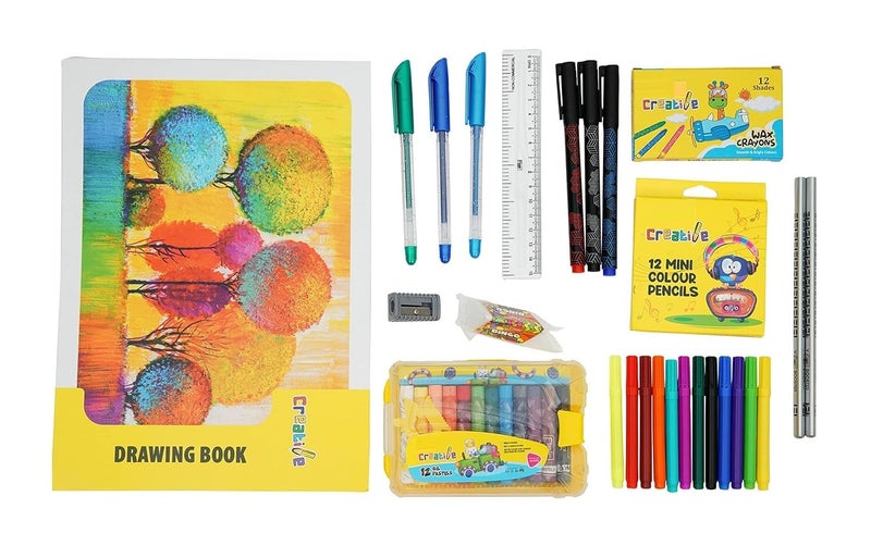 53 Arts 53ARTS Creative Series Art Club Combination Smart Kit with Free Zipper Bag NonToxic Safe for Childrens A Complete Coloring Kit 12 Products 17 Units Body Color of Bag May Vary - Image 3