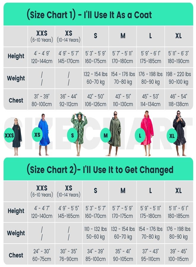Owntop Changing Robe for Adults and Kids | Oversize Swim Parka | Waterproof and Windproof | Sherpa Fleece Interior, Pockets & Badge | for Surfing, Beach, Swimming, Camping - Image 4