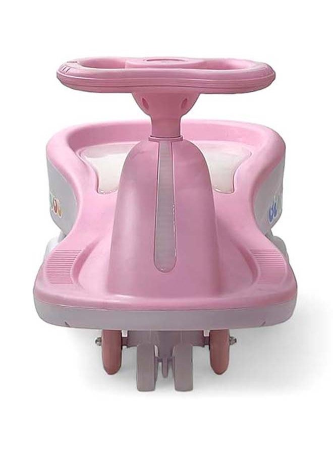 AL BADER Magic Swing Cars for Kids, Twister Magic Ride on Kids Car with LED Wheels, Kids Push Ride on Car With Lighted Seat, Strongest and Smoothest Twister Magic Ride Car for Kids With Music, Pink.  - Image 3