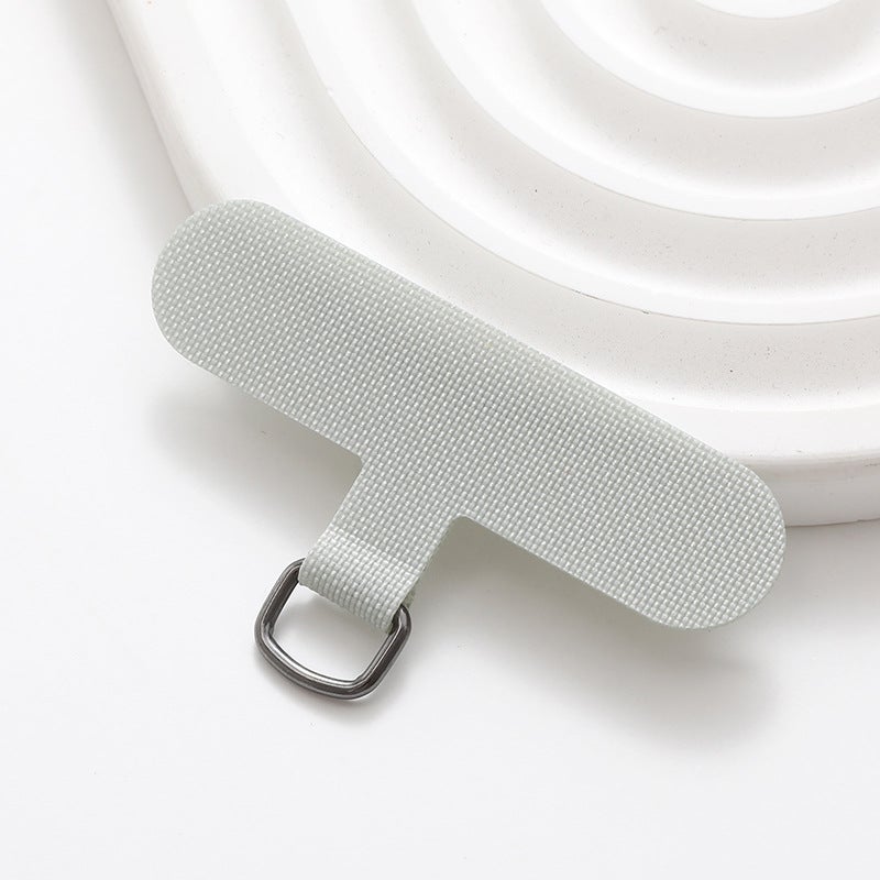 Colorful Solid Fabric Phone Case T-Clip Universal Strap Pad C312-T type curing cloth clip (light gray)