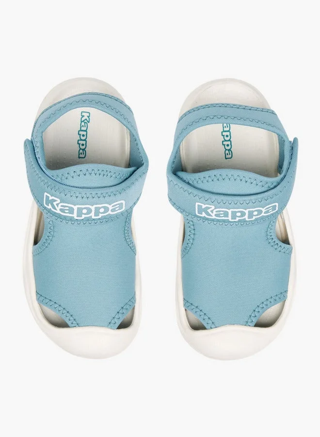 Kappa Girls' Logo Print Sandals with Hook and Loop Closure